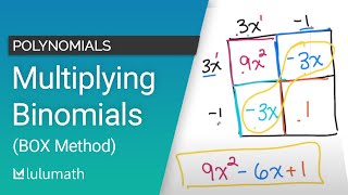 How to Multiply Binomials (Box Method) | Polynomials | Lulumath