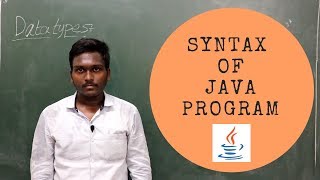 SYNTAX OF JAVA PROGRAM IN TELUGU
