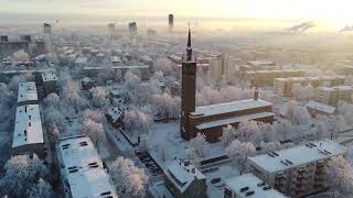 Klaipėda in a beauty of winter 4K