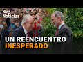 JUAN CARLOS I: El REY EMÉRITO se CRUZA con FELIPE VI en el AEROPUERTO de VITORIA | RTVE Noticias