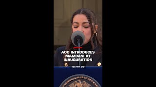 AOC introduces Mamdani at inauguration