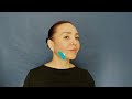 kinesiology taping to reduce sagging jowls and tighten sagging cheeks kinesio tape for face