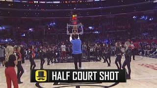 Clippers fan makes $10,000 half court shot - "Lucky Day half court shot" winner - 2/5/2020