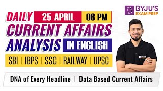 Current Affairs In English | Current Affairs 2022 | 25 April |Current Affairs By Kush Sir | Daily CA