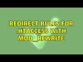 Redirect rules for .htaccess with mod_rewrite