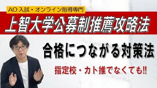 上智大学外国語学部ポルトガル語学科 公募制推薦対策 ~総合型選抜 AO入試 オンライン専門~