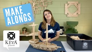 KEVA Planks Make Alongs // How to Build a Ship (Advanced) //  Step by step building instructions