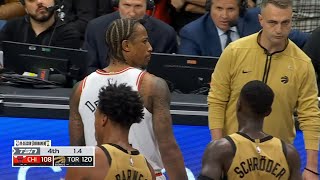 DeMar DeRozan gets ejected for being heated at Raptors trying to score at end of game