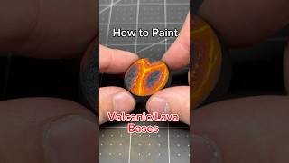 How to Paint Volcanic/Lava Bases! #warhammer40k #warhammerpainting #warhammercommunity