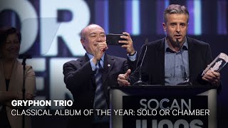 Gryphon Trio wins Classical Album of the Year: Solo or Chamber  | Live at the 2019 JUNO Gala Dinner