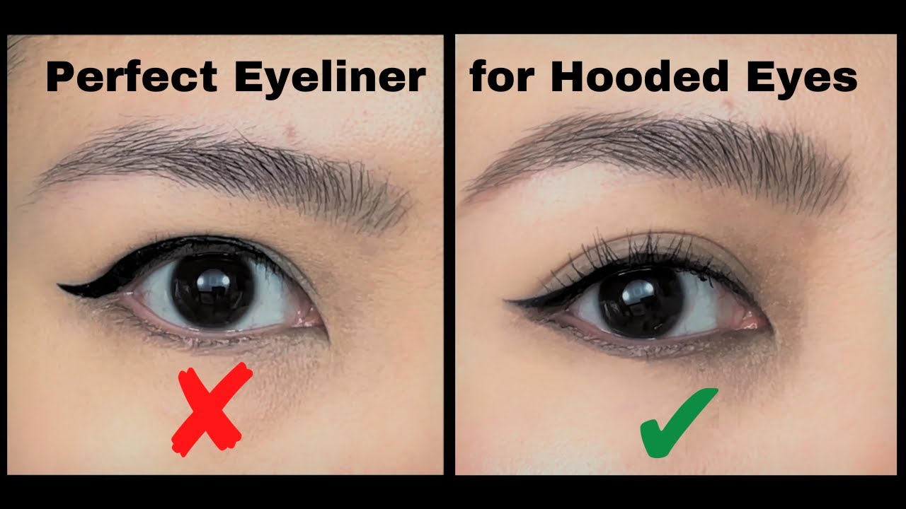 How To: PERFECT WINGED EYELINER For Hooded Eyes (Beginner Friendly ...