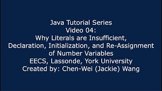 EECS1021 Java Tutorial 04