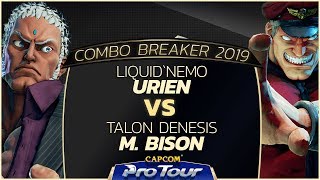 LIQUID`Nemo (Urien) vs TALON Denesis (M. Bison) - Combo Breaker 2019 Day 1 Pools - CPT 2019