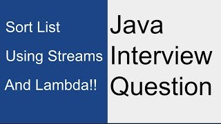 Sort List using streams and lambda expression in Java