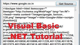 Visual Basic .NET Tutorial 56 - Get Source Code From Website using VB.NET