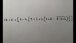 BODMAS Question --- Different types of Brackets