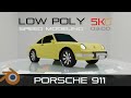 Modeling Low poly car in Blender❗️PORSCHE 911
