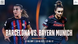 Barcelona vs. Bayern Munich | UEFA Women's Champions League 2022-23 Matchday 3 Full Match