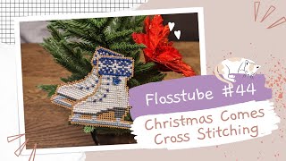 Winter Mill Hill Stash & Winter Cross Stitching Vlog With Real Snow! Flosstube 45