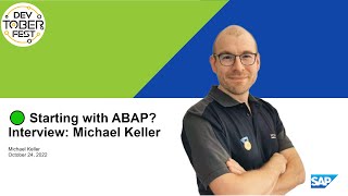 🟢 Starting with ABAP? Interview: Michael Keller