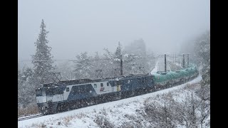 2022.2.10 大雪の中央西線を往くEF64貨物列車