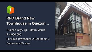 RFO Brand New Townhouse in Quezon City near in Sm Fairview