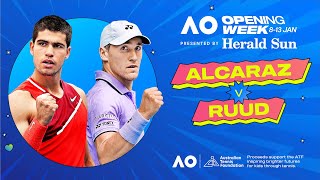 LIVE | Carlos Alcaraz v Casper Ruud | Opening Week | Australian Open 2024