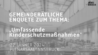 Gemeinderätliche Enquete zum Thema „Umfassende Kinderschutzmaßnahmen“ am 22.01.2024