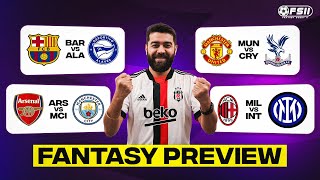 Football Dream11 Prediction: ARS vs MCI | BAR vs ALA | MUN vs CRY | MIL vs INT