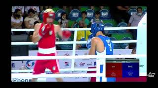 Sarcevic Mirko (MNE) vs Alfio Caniglia (ITA) Eubc Junior Boxing championships Tbilisi 2021