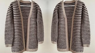 Super Cozy💯💫Crochet Cozy cardigan pattern Crochet Winter sweater pattern Unique 1 row repeat pattern