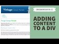 Adding content to a div in Dreamweaver CC [28/34]