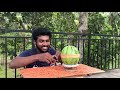 රබර්පටිවලින් කොමඩු ගෙඩිය පුපුරවමුද watermelon vs 500 rubber bands challenge exploding watermelon