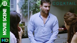 Saif and Diana confesses to Deepika | Movie Scene | Cocktail