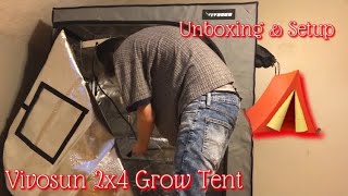 How To Setup A Grow Tent? 2x4 #Vivosun Setup \u0026 #Unboxing (48x24x60 Tent)