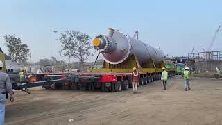 Heavy 594 Tonnes Erection of Ammonia Converter Transport