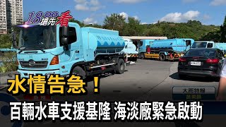 水情告急！百輛水車支援基隆　海淡廠緊急啟動－民視新聞