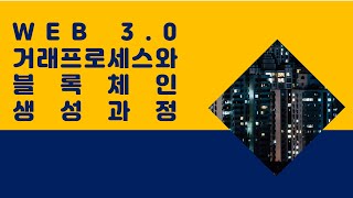 웹3 0 (web3.0) 블록체인 생성과정 #웹3 #web3 #블록체인