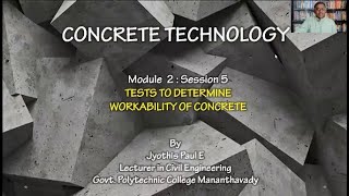 Workability Tests  | Concrete Technology | Malayalam