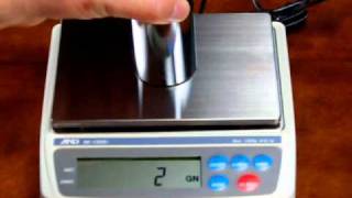 Calibrating AND EK1200i jewelry scale