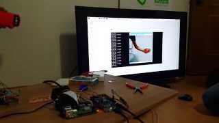 Camshift + Kalmanfilter with OpenCV & python on RaspberryPi B2 - tracking tilt