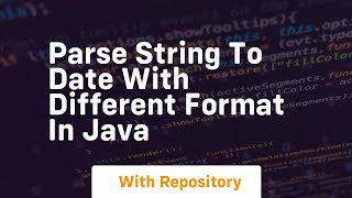 parse string to date with different format in java
