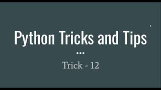 Python trick to assign multiple variables in one statement #pythontricksandtips #pythonforbegginers