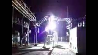 Substation Regulator Switch on Fire 25 kV (arcing until fault)