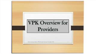 VPK Provider Orientation
