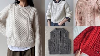 NEW! January Korean Knitting Patterns available in English. Sweaters, Vests, Cardigans.