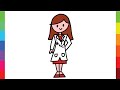 How to draw a DOCTOR - Easy Drawing videos - Draw with simple shapes - Learn 2 Draw