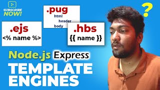 Node JS + Express JS Templating Engines in Tamil | Pug | EJS | Handlebars