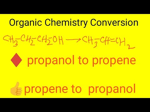 How is Chloropropane converted to propene?