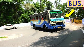 Travel: TN30 N1851 TNSTC Govt Bus Very Fast to Turning Amazing on Ghat 15/20 Hairpin Bend Road.